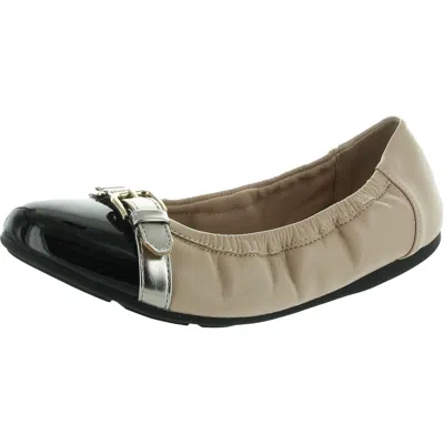 Easy Spirit Kenna3 Womens Buckle Manmade Ballet Flats In Brown