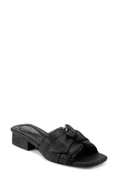 Easy Spirit Knotted Slide Sandal In Black
