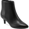Easy Spirit Laina Womens Pointed Toe Leather Ankle Boots In Black