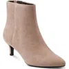 Easy Spirit Laina Pointed Toe Bootie In Taupe Suede