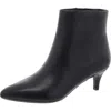 Easy Spirit Laina Womens Pointed Toe Leather Ankle Boots In Black