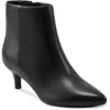 Easy Spirit Laina Womens Pointed Toe Leather Ankle Boots In Black