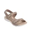 Easy Spirit Womens Lake Adjustable Strap Flat Sandals In Taupe