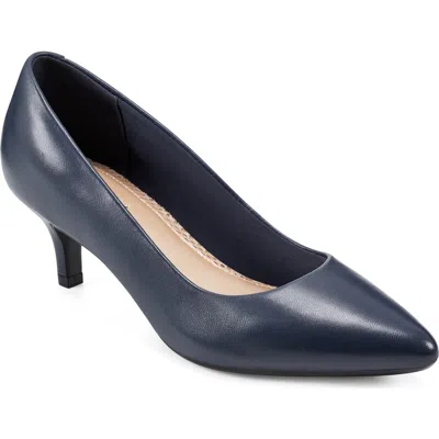 Easy Spirit Lexie Kitten Heel Pump In Dark Blue