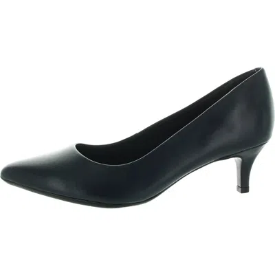Easy Spirit Lexie Womens Leather Pointed Toe Pumps In Blue