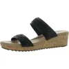 Easy Spirit Lillia Womens Wedges Open Toe Slide Sandals In Black