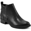 Easy Spirit Lorand Womens Faux Leather Zip Up Ankle Boots In Black