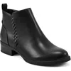 Easy Spirit Lorand Womens Faux Leather Zip Up Ankle Boots In Black