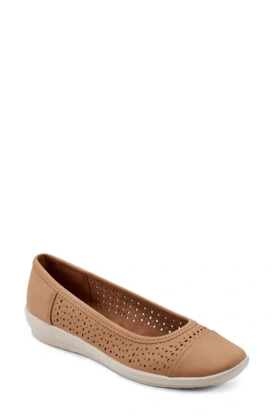 Easy Spirit Luciana Perforated Flat In Tan