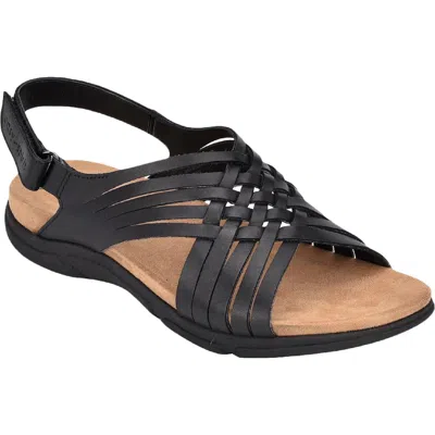 Easy Spirit Mar Womens Leather Slingback Flat Sandals In Blue