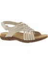 Easy Spirit Mar Womens Leather Slingback Flat Sandals In Multi