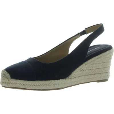 Easy Spirit Margie 2 Womens Closed Toe Wedge Espadrilles In Blue