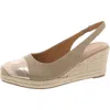 Easy Spirit Margie Womens Espadrilles Closed Toe Slingback Sandals In Gold