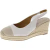 Easy Spirit Margie Womens Espadrilles Closed Toe Slingback Sandals In White