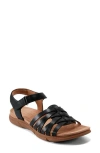 Easy Spirit Marlene Quarter Strap Sandal In Black Leather