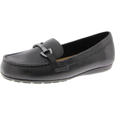 Easy Spirit Marlie Womens Leather Slip-on Loafers In Black