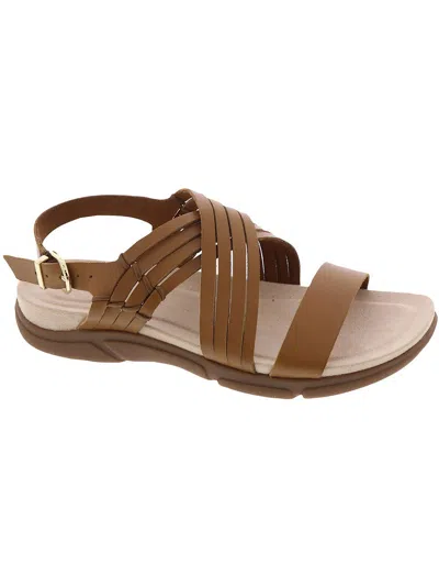 Easy Spirit Marlis Womens Leather Padded Sole Slingback Sandals In Green