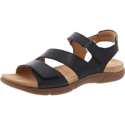 Easy Spirit Mavey Womens Adjustable Leather Ankle Strap In Black