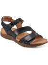 Easy Spirit Mavey Womens Adjustable Leather Ankle Strap In Black