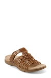 Easy Spirit Mindi Slide Sandal In Cognac Leather