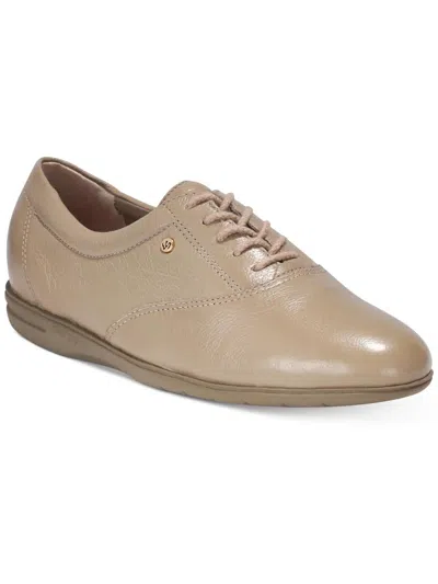 Easy Spirit Motion Womens Leather Lace-up Casual Shoes In Gold