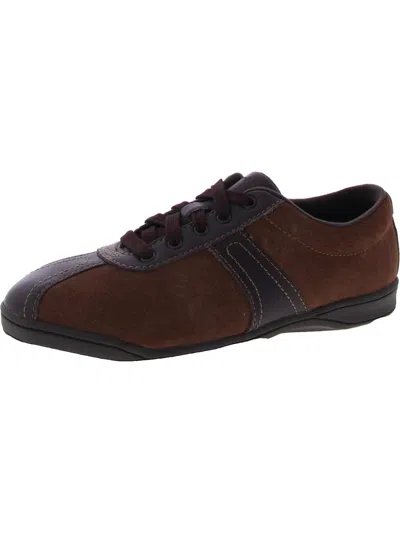 Easy Spirit On Cue Womens Low Top Faux Suede Sneakers In Brown