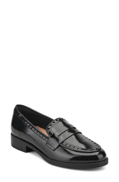 Easy Spirit Ori Faux Leather Penny Loafer In Black
