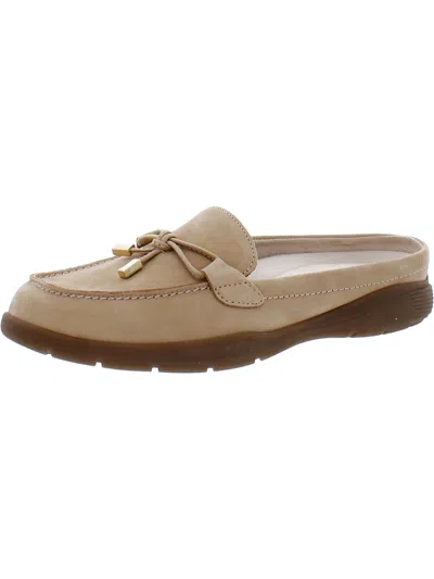 Easy Spirit Patti Womens Leather Square Toe Moccasins In Brown