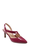 Easy Spirit Recruit Slingback Pointed Toe Pump In Deep Pink