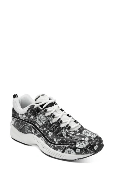 Easy Spirit Romy Sneaker In Black Floral