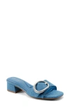 Easy Spirit Women's Roxana Eflex Buckle Block Heel Sandals In Blue