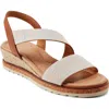 Easy Spirit Sabina Wedge Sandal In Natural,brown