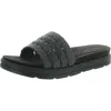 Easy Spirit Salma Womens Woven Padded Insole Slide Sandals In Black