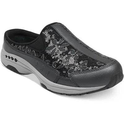 Easy Spirit Se Travel Flower Womens Lifestyle Slip On Athletic And Training Shoes In Black