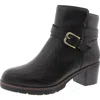 Easy Spirit Secantrell Womens Buckle Leather Booties In Black