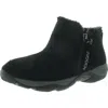 Easy Spirit Seepic Womens Leather Side Zipper Booties In Black
