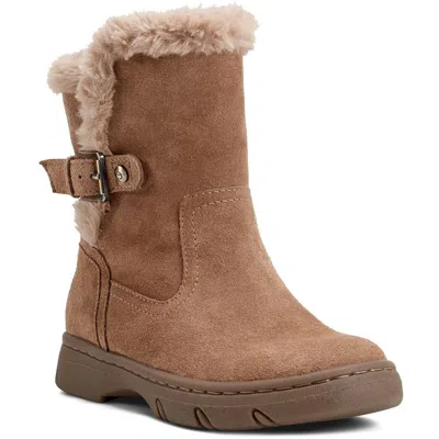 Easy Spirit Segraye Womens Faux Fur Lined Leather Shearling Boots In Multi