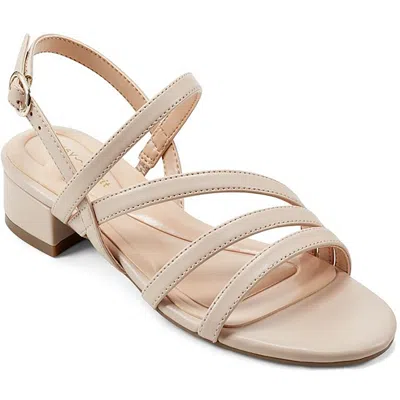 Easy Spirit Segretel Womens Strappy Manmade Gladiator Sandals In Light Natural - Faux Leather