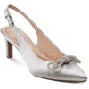 Easy Spirit Seroxanne2 Womens Jeweled Manmade Slingback Heels In Silver