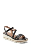 Easy Spirit Sheale Lug Sole Wedge Sandal In Black