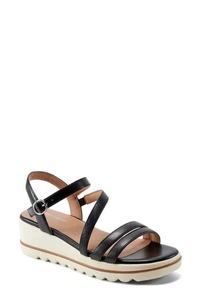 Easy Spirit Sheale Lug Sole Wedge Sandal In Black