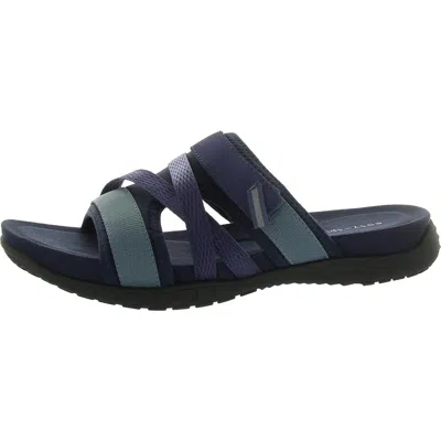 Easy Spirit Shells 2 Womens Casual Flats Slide Sandals In Blue