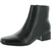 Easy Spirit Sidney Womens Zipper Leather Booties In Black