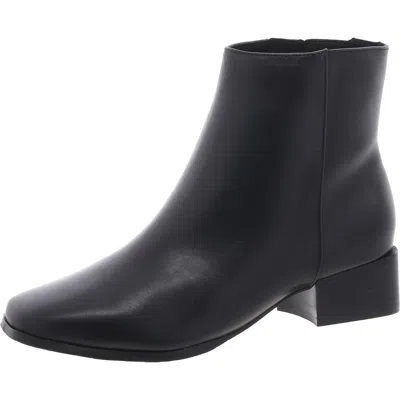 Easy Spirit Sidney Womens Zipper Leather Booties In Black