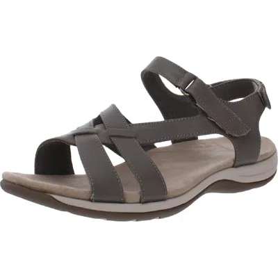 Easy Spirit Silvie Womens Leather Slingback Strap Sandals In Gray