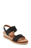 Easy Spirit Women's Susana Slingback Wedge Sandals In Black