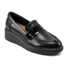 Easy Spirit Tahlia Womens Moc Closed Toe Loafers In Black