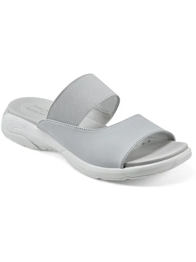 Easy Spirit Taisy Womens Comfort Insole Slip On Slide Sandals In Grey