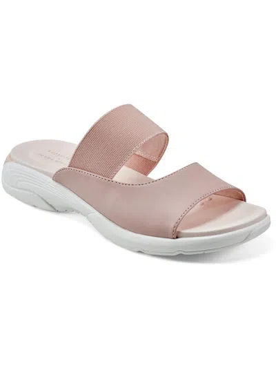 Easy Spirit Taisy Womens Comfort Insole Slip On Slide Sandals In Pink