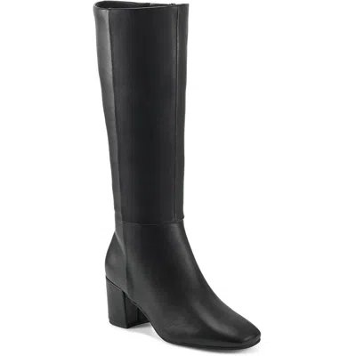 Easy Spirit Tony Womens Leather Tall Knee-high Boots In Black